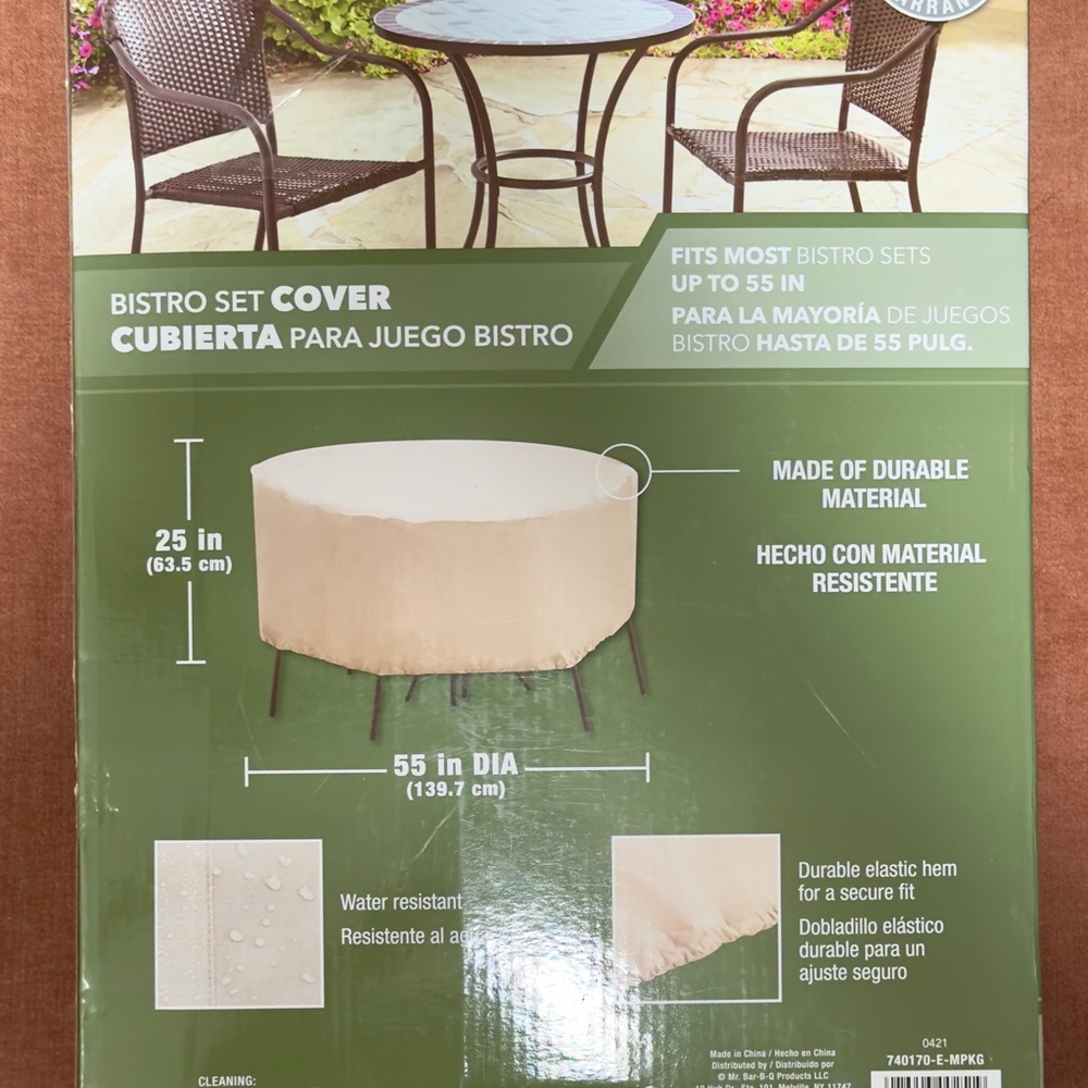 Universal Patio Bistro Set Cover - Cream